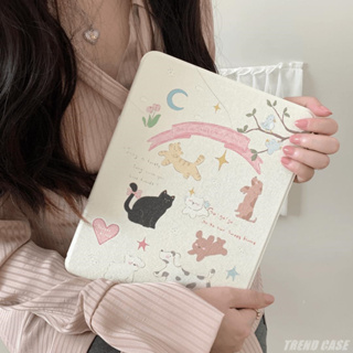 เคส ลายแมวน่ารัก หมุนได้ 360 องศา พร้อมช่องใส่ดินสอ สําหรับ iPad 10.2 8 9th Air 4 5 Generation 9.7 10th 10.9 Mini 6 2022