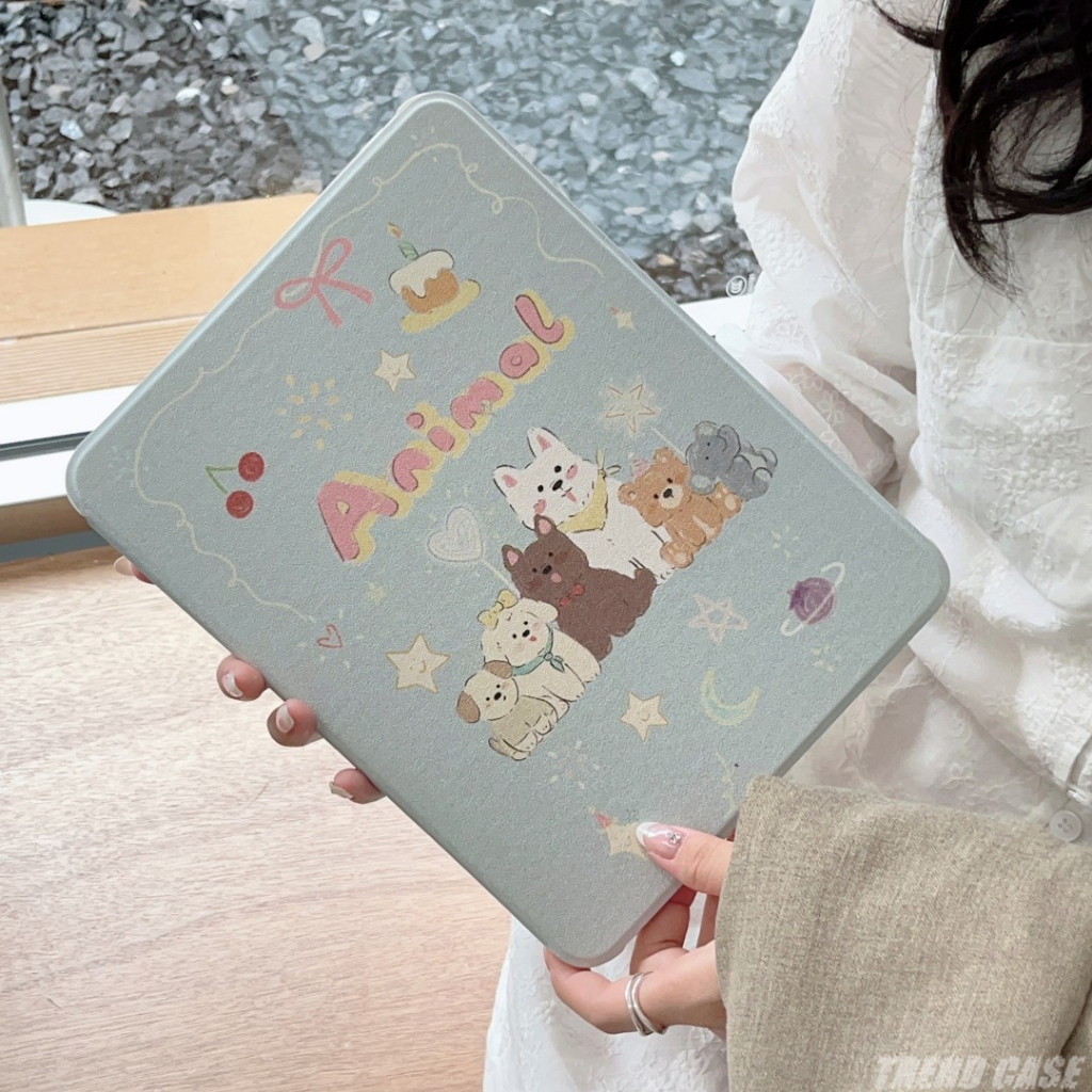 เคส-ลายลูกสุนัขน่ารัก-หมุนได้-360-องศา-พร้อมช่องใส่ดินสอ-สําหรับ-ipad-10-2-8-9th-air-4-5-generation-9-7-10th-10-9-mini-6-2022