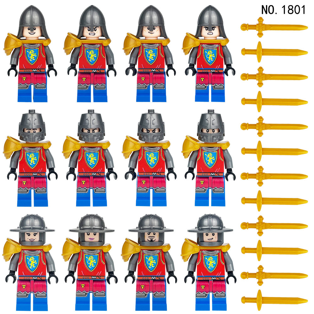 ของเล่นตัวต่อทหารโบราณ-ขนาดเล็ก-12-ชิ้น-ต่อชุด-1801