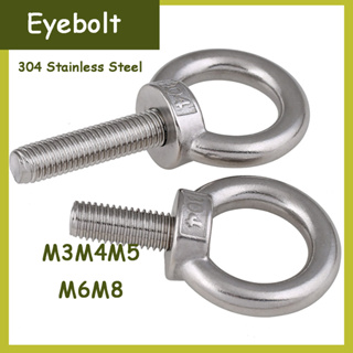 Eyebolt น็อตสกรูโอริง สเตนเลส 304 สําหรับยก M3 M4 M5 M6 M8
