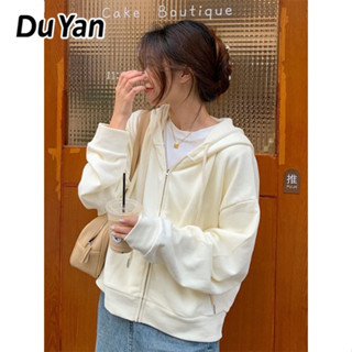 Du Yan ใหม่ เสื้อแจ็กเก็ตกันหนาวลําลอง มีฮู้ด โอเวอร์ไซซ์ สําหรับผู้หญิง