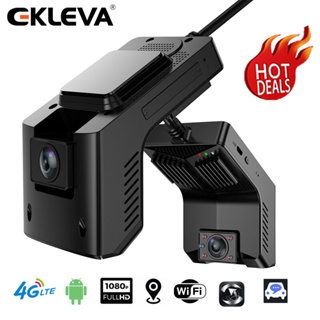 Ekleva กล้องบันทึกวิดีโอ 4G Dash Cam พร้อม IR เวอร์ชั่นกลางคืน ระบบแอนดรอยด์ WiFi GPS กล้องบันทึกวิดีโอ FHD 1080P 1 ถึง 1 เป็น N สําหรับรถยนต์