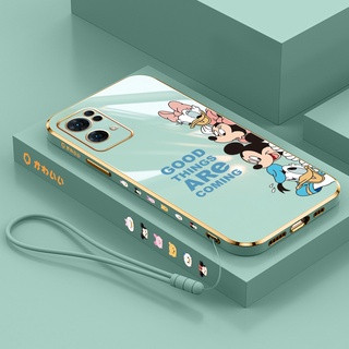 เคสโทรศัพท์มือถือ ลายการ์ตูนดิสนีย์ ครอบครัว พร้อมสายคล้อง สําหรับ Oppo A37 A57 2016 A39 A57 2022 4G A59 F1s A31 2020 A55 4G