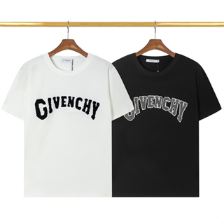 เสื้อยืดแขนสั้น คอกลม ผ้าฝ้าย ปักลาย Givench แฟชั่นสําหรับผู้ชาย และผู้หญิง