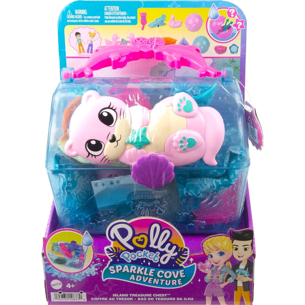 polly-pocket-sparkle-cove-adventure-playset-amp-2-micro-dolls-island-treasure-chest-carry-case-4-animals-amp-water-reveal-accessories-hkv47-polly-pocket-sparkle-cove-adventure-playset-amp-ตุ๊กตาไมโคร-
