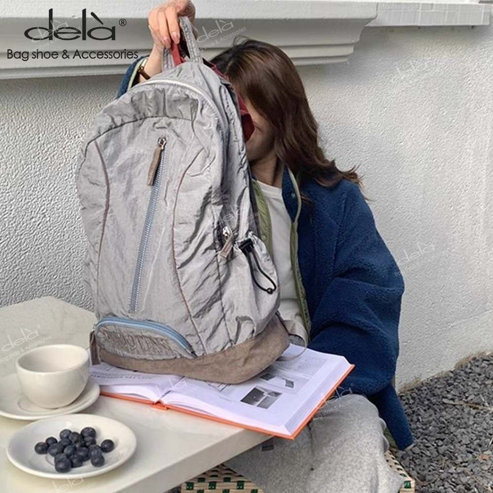 dela-กระเป๋าเป้สะพายหลัง-กระเป๋านักเรียน-ผ้าไนล่อน-กันน้ํา-ความจุขนาดใหญ่-สไตล์เกาหลี