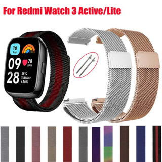 สายนาฬิกาข้อมือ สเตนเลส โลหะ แบบเปลี่ยน สําหรับ Xiaomi Redmi Watch 3 Active 3 Lite Milanese Loop wristband for Mi Watch Lite 3