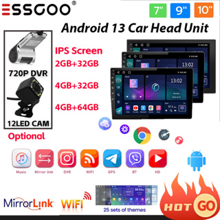 (Android 13)essgoo เครื่องเล่น MP5 GPS MP5 IPS 36 DSP แอนดรอยด์ 2 Din 7 9 10 นิ้ว 2+32G 4+32G 4+64G สําหรับรถยนต์