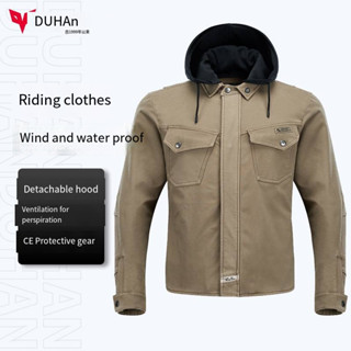 Duhan 2270 เสื้อแจ็กเก็ตลําลอง กันน้ํา กันลม สไตล์วินเทจ สําหรับขี่มอเตอร์ไซค์