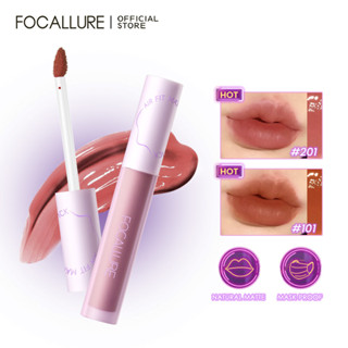 Focallure ลิปสติก ลิปกลอส เนื้อแมตต์ กันเหงื่อ ติดทนนาน น้ําหนักเบา