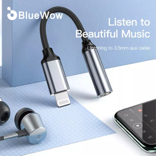 Bluewow อะแดปเตอร์เชื่อมต่อสายหูฟัง AUX 3.5 มม. สําหรับ iP 13 12 Pro iP 14