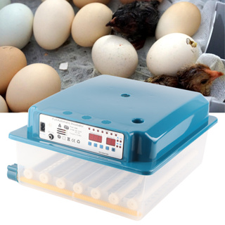 December305 36 Eggs Incubator ABS Digital Poultry Hatching Machine with Automatic Temperature Control Dual Electric System for Chickens Goose Duck Blue