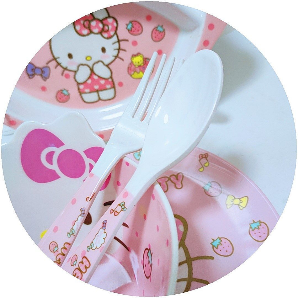 sanrio-ชุดจานชามเมลามีน-ลายการ์ตูน-hello-kitty-ปลอดภัย-สําหรับเด็ก