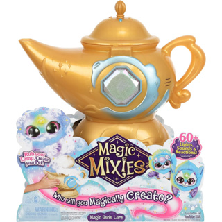 Magic Mixies Magic Genie Lamp with Interactive 8" Blue Plush Toy and 60+ Sounds and Reactions. Perform The Magic Steps to Unlock a Magic Ring and Reveal a Blue Genie Mixie from The Real Misting LampMagic Mixies Magic Genie Lamp พร้อมของเล่นตุ๊กตาสีฟ้า 8 น