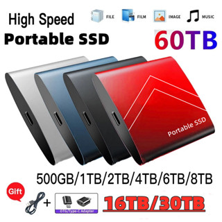 ฮาร์ดไดรฟ์ภายนอก SSD Type-C USB3.1 ความเร็วสูง 16TB 30TB 60TB 128TB ขนาดเล็ก แบบพกพา สําหรับแล็ปท็อป