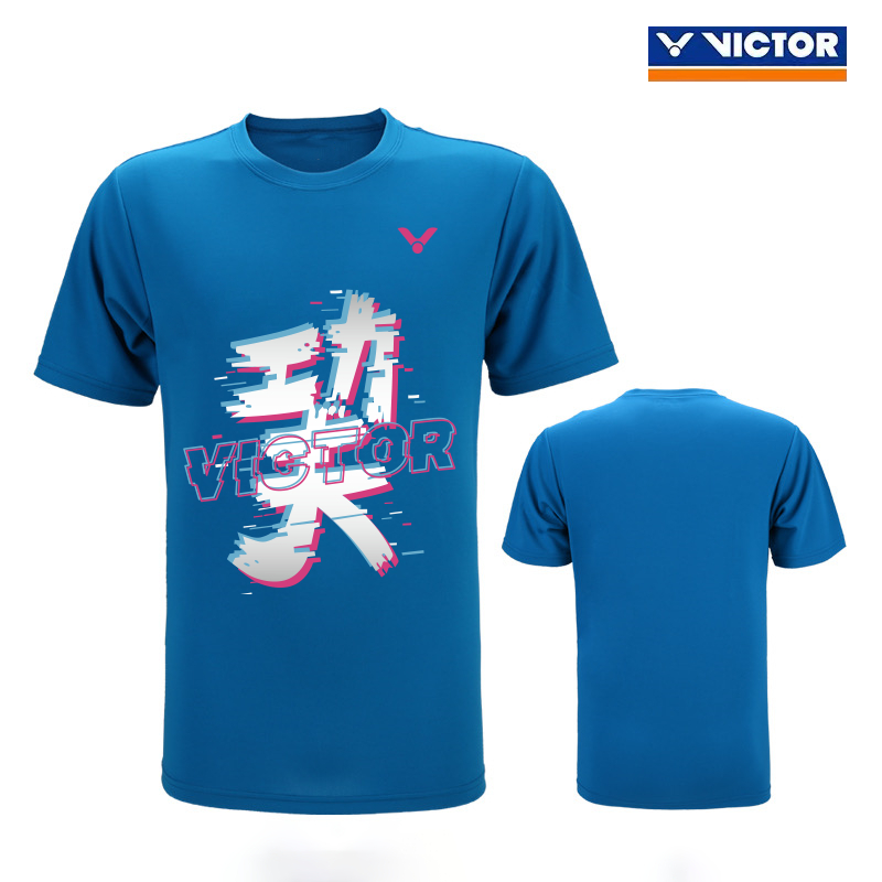 victor-ใหม่-เสื้อกีฬาแขนสั้น-ลายทีมแบดมินตัน-ระบายอากาศ-แห้งเร็ว-เหมาะกับฤดูร้อน-2023