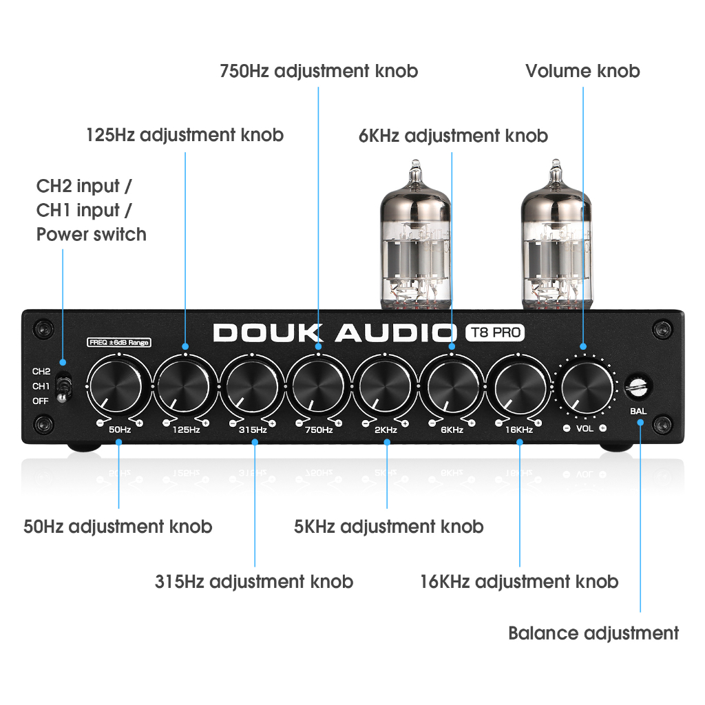 อัพเกรด-douk-audio-t8pro-hifi-7-band-eq-preamp-equalizer-balanced-xlr-stereo-rca-pre-amplifier-สําหรับลําโพงตั้งโต๊ะที่บ้าน-พร้อมตัวควบคุมโทนเสียง