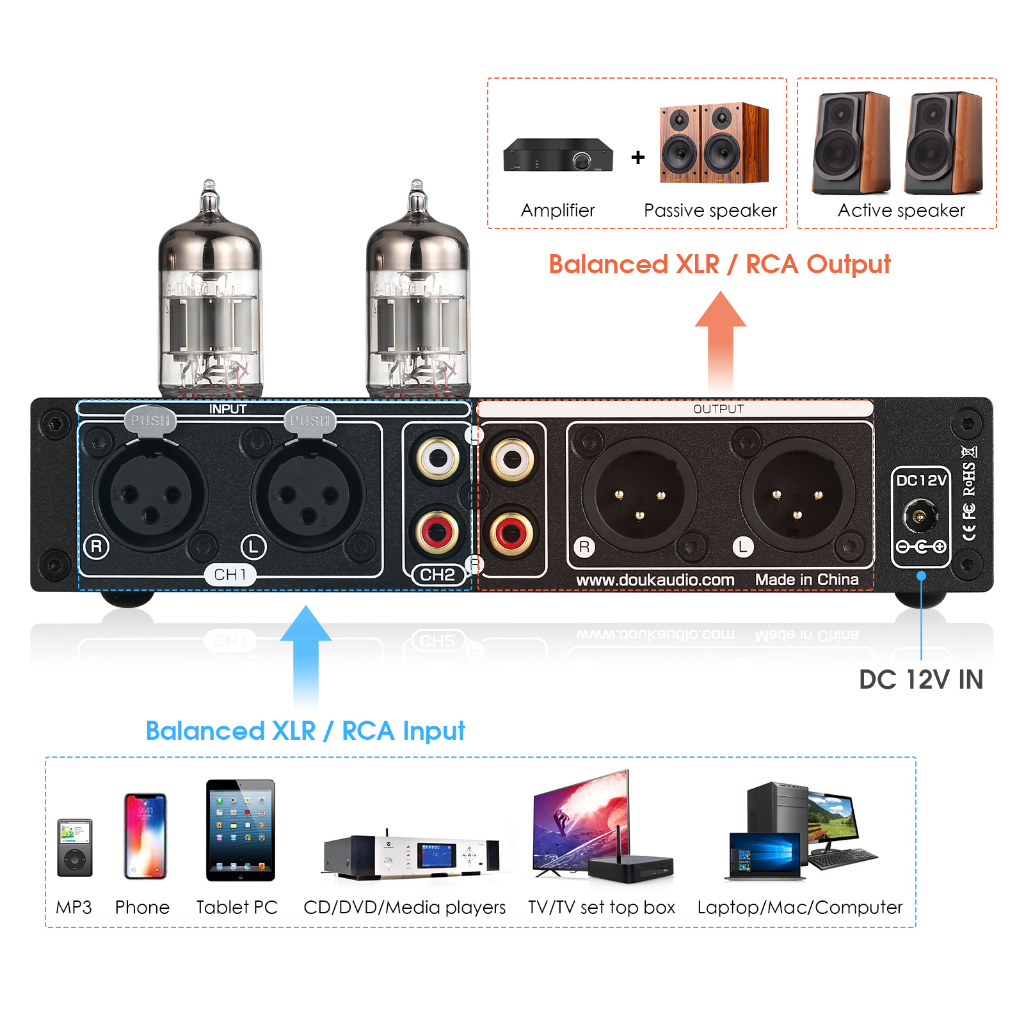 อัพเกรด-douk-audio-t8pro-hifi-7-band-eq-preamp-equalizer-balanced-xlr-stereo-rca-pre-amplifier-สําหรับลําโพงตั้งโต๊ะที่บ้าน-พร้อมตัวควบคุมโทนเสียง