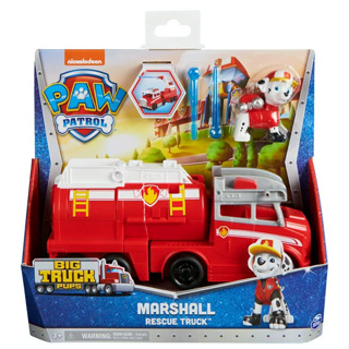 PAW Patrol, Big Truck Pup’s Marshall Transforming Vehicle and Figure ฟิกเกอร์ PAW Patrol รถบรรทุก Pups Marshall ของเล่นสําหรับเด็ก