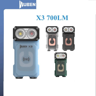 ของแท้ WUBEN X3 ไฟฉาย LED EDC ไร้สาย 700 ลูเมน ขนาดเล็ก ชาร์จไฟได้