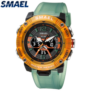 Smael ของแท้ นาฬิกาข้อมือจับเวลา แสดงวันที่ วันที่ กันน้ํา ลําลอง แฟชั่นสําหรับผู้ชาย 8058