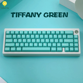 [In stock] Tiffany Green Keycaps No Numbers Area Cherry profile PBT Material Double shot 101keys