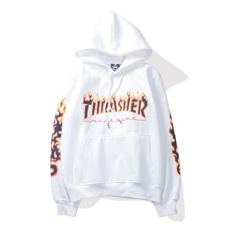 thrasher-เสื้อกันหนาว-มีฮู้ด-ผ้าฝ้าย-พิมพ์ลาย-แฟชั่นสําหรับผู้ชาย-และผู้หญิง