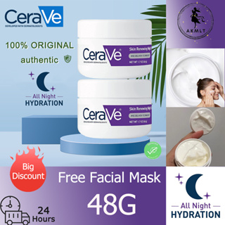 CeraVe Skin Renewing Night Cream with Peptides 48g whitening Melatonin Moisturizing Hydrating