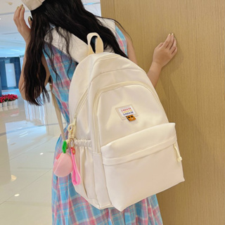 กระเป๋าเป้สะพายหลัง กระเป๋านักเรียน จุของได้เยอะ สีพื้น สไตล์ญี่ปุ่น และเกาหลี สําหรับนักเรียน