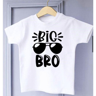 เสื้อยืด พิมพ์ลาย Big Bro Little Bro Glasses แฟชั่นฤดูร้อน สําหรับเด็กผู้ชาย งานเลี้ยงวันเกิด