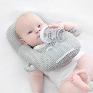 Sarran Baby Self Feeding Cushion หมอนให้นมบุตรไฟเบอร์รีไซเคิลระบายอากาศได้มัลติฟังก์ชั่นที่วางขวดนมเด็ก