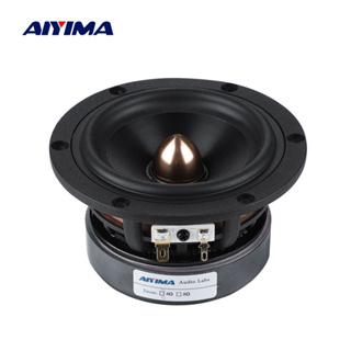 Aiyima ลําโพงวูฟเฟอร์ อลูมิเนียม 4/8 โอห์ม 50W 4 นิ้ว สําหรับโฮมเธียเตอร์ 1 ชิ้น