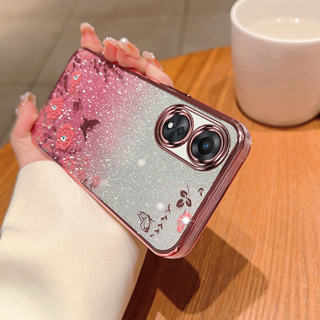 เคสชุบไฟฟ้า แบบใส สําหรับ OPPO A78 A96 A95 A94 A93 A74 A76