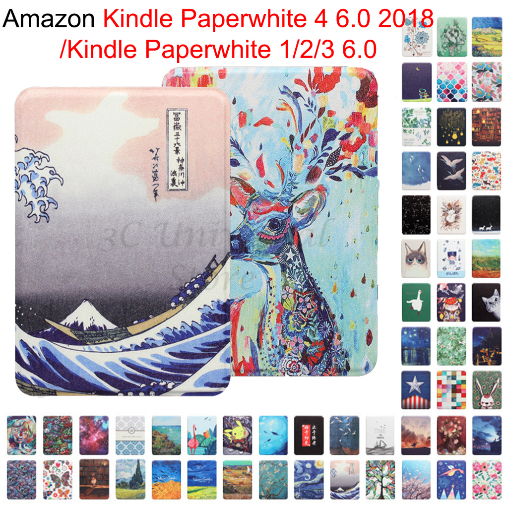 เคส E-book แบบฝาพับ 6.0 นิ้ว สําหรับ Kindle Paperwhite 1 2 3 4 5th 6th ...