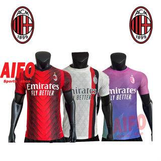 เสื้อกีฬาแขนสั้น ลายทีมชาติฟุตบอล AC Milan Player Version 2023 24 ชุดเหย้า คุณภาพสูง สําหรับผู้ชาย