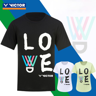 Victor 2023 ใหม่ เสื้อยืดกีฬา แบดมินตัน เทนนิส ระบายอากาศ แห้งเร็ว สไตล์เกาหลี สําหรับทุกเพศ