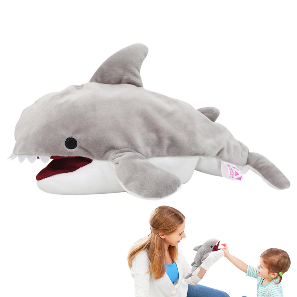 shark-หุ่นมือหุ่นมือหุ่นมือ-shark-plush-ของเล่นเปิดปาก-shark-ventriloquist-ตุ๊กตา-interactive-ผ้าถุงมือตุ๊กตา