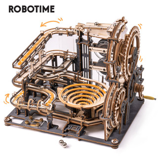 Robotime ROKR โมเดลไม้ปริศนา รูปเมืองกลางคืน 3D ของขวัญคริสต์มาส สําหรับผู้ใหญ่