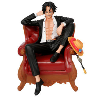 โมเดลฟิกเกอร์ One Piece Sanji Sofa Moria Sofa Ace Thug Zoro Sitting Pose สําหรับเก็บสะสม