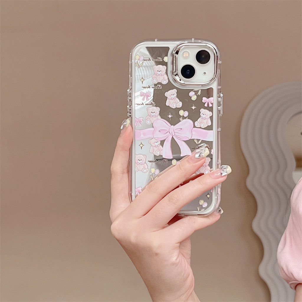 เคสโทรศัพท์มือถือ-tpu-นิ่ม-กรอบชุบครีม-ขอบกระจก-สําหรับ-iphone-case-14-pro-max-13-pro-max-12-pro-max