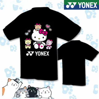 Yonex ใหม่ YY เสื้อกีฬาแบดมินตัน แขนสั้น ระบายอากาศ แห้งเร็ว เหมาะกับฤดูร้อน สําหรับผู้ชาย และผู้หญิง 2023