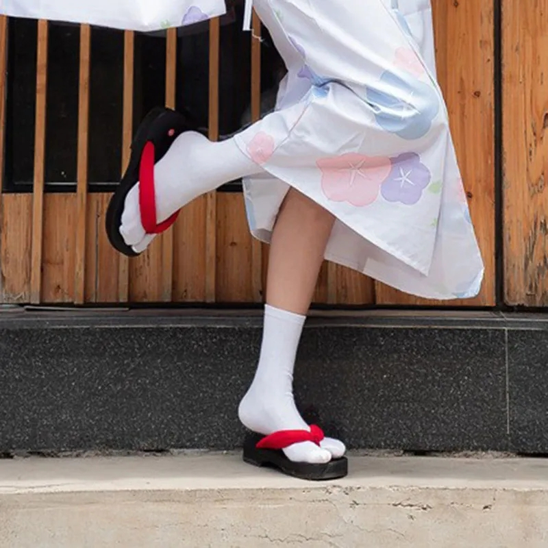 รองเท้าแตะ-รองเท้ากิโมโน-แพลตฟอร์ม-สีแดง-สีฟ้า-สีชมพู-สีขาว-สไตล์ญี่ปุ่น-สําหรับกิโมโน-ใส่ในบ้าน