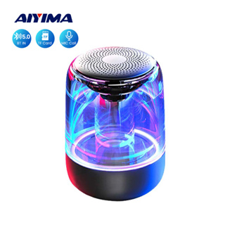 Aiyima ลําโพงซับวูฟเฟอร์บลูทูธไร้สาย เครื่องเล่นเพลง MP3 USB AUX TF ขนาดเล็ก พกพาง่าย หลากสี สําหรับบ้าน DIY