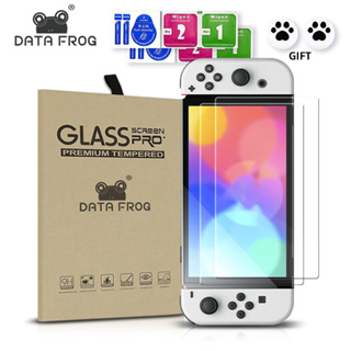 Data FROG ฟิล์มกระจกนิรภัยกันรอยหน้าจอ HD 9H สําหรับ Nintendo Switch OLED 2 ชิ้น