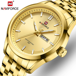 Naviforce Brand นาฬิกาข้อมือควอตซ์แฟชั่น เรืองแสง กันน้ํา สไตล์นักธุรกิจ สําหรับบุรุษ 9203