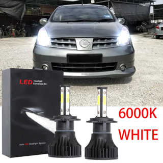 ชุดหลอดไฟหน้า LED 6000K WHITE LHL X15 สูงต่ํา สําหรับ Nissan Grand Livina L10 ปี 2006 2007 2008-2012 1 คู่