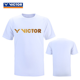 Victor 2023 ใหม่ เสื้อแบดมินตัน ผู้ชายและผู้หญิง แขนสั้น เสื้อยืด วัฒนธรรมเกาหลี เสื้อวิคเตอร์ แห้งเร็ว ระบายอากาศ ฝึกอบรม เสื้อแห้งเร็ว วัฒนธรรมเกาหลี เสื้อยืด