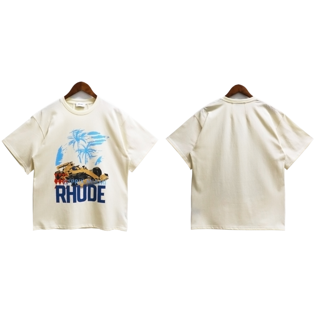 rhude-เสื้อยืด-คอกลม-แขนสั้น-ผ้าฝ้าย-พิมพ์ลาย-ทรงหลวม-แฟชั่นสําหรับผู้ชาย-และผู้หญิง