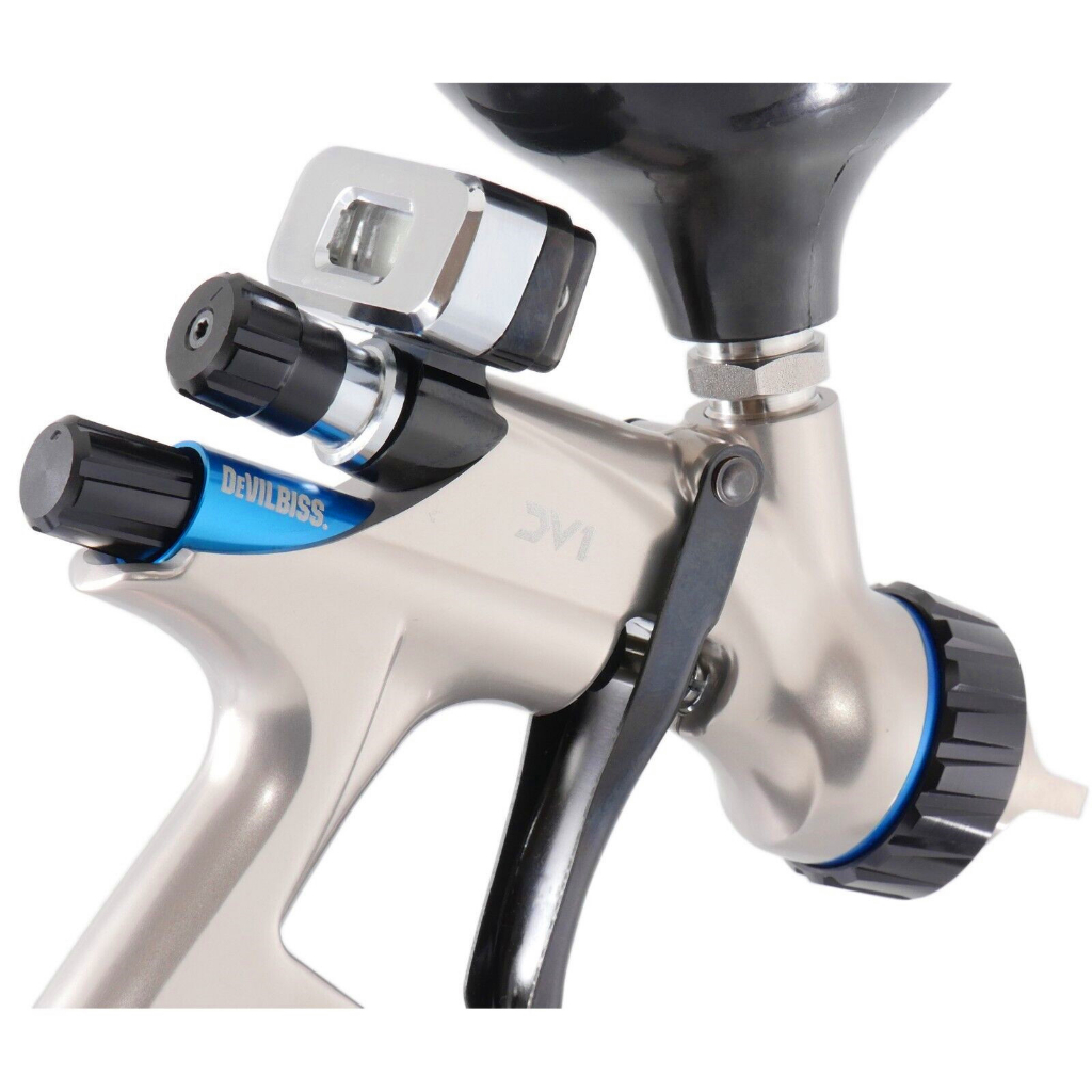 Devilbiss DV1-B+ ปืนสเปรย์ป้อนแรงโน้มถ่วงดิจิทัล HVLP Plus ปลาย 1.3 มม. ...