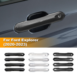 ฝาครอบมือจับประตูรถยนต์ คาร์บอนไฟเบอร์ สําหรับ Ford Explorer 2020-2023